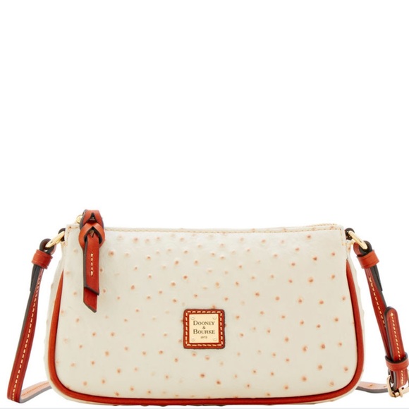 🎀Dooney & Bourke Ostrich Lexi Pearl Crossbody NWT - Picture 2 of 4